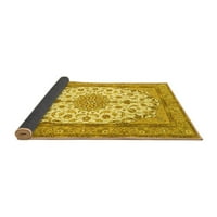 Ahgly Company вътрешен правоъгълник медальон жълти традиционни килими, 4 '6'