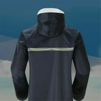 Wendunide Polo ризи за мъже мъже водоустойчиви дъждобрани леки ежедневни качулки дъждовно палто с дълъг козина на якета л.