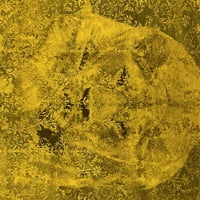 Ahgly Company вътрешен правоъгълник Ориенталски жълти килими от индустриална зона, 2 '5'