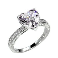 14k златен платен хало пръстен пръстен мода за женско любов сърце циркония диамантен пръстен годежен сватбен пръстен стерлингов сребърен пръстен