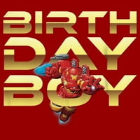 Момче Marvel рожден ден момче hulkbuster графичен тройник червен голям