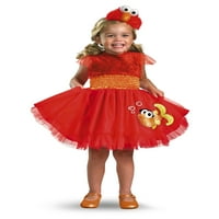 Прикрийте Frilly Elmo Girl's Halloween Fancy-рокля костюм за малко дете, 2T