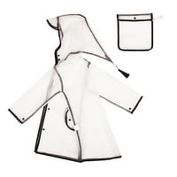 Fesfesfes Unise Kids Kids Copped Jacket Wind and Waterprouth Transparent Raincoat за момичета момче