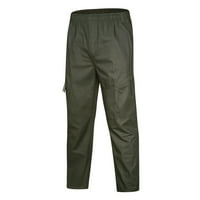 Мъжки панталони тънки джобни бохемски панталони еластични талии дишащи меки плажни панталони армия зелени xxl