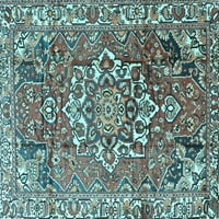Ahgly Company вътрешен правоъгълник персийски светлосини традиционни килими, 6 '9'