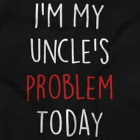 Проблемът ми с чичовци днес племенник племенница Toddler Boy Girl Тениска бебешко малко дете Brisco Brands 4T