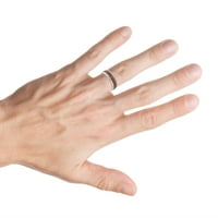 Персонализиран персонализиран гравиращ сватбена лента пръстен комплект за него и нейната титаниева лента титаниев пръстен купол