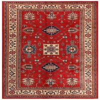 Canvello Kazak Hand-knotted Lamp Wool Area Rug- 8'4 11'2