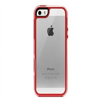 Симетрия серия ябълка айфон 5 5С-заден капак за мобилен телефон-поликарбонат, синтетичен каучук-бистър, червен кристал