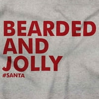 Коледа брадат и весел хаштаг Санта суитчър с качулка с качулка Мъже Бриско марки м