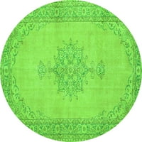 Агли Компания Закрит Кръг Персийски Зелени Традиционни Килими Площ, 8 ' Кръг