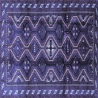 Ahgly Company Machine Pashable Indoor Rectangle Persian Blue Traditional Area Cugs, 4 '6'