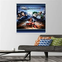 Comics Video Game - DC Universe Online - Ключов плакат за стена на изкуството с дървена магнитна рамка, 22.375 34