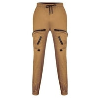 Feternal мъжки спортни ежедневни джогинг панталони Леки туристически работни панталони на открито панталон джобен цип мъжки панталони