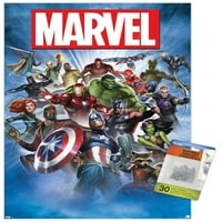 Marvel Comics - Group Shot Wall Poster с Push Pins, 14.725 22.375