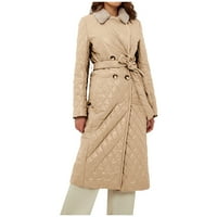 Виадха женски качулка топло зимно палто S зимни дрехи плюс размер топло ревело кожено памучно палто с дълъг ръкав яке