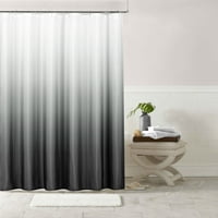 Нежен домашен печатен Плат 3д текстурирани градиентни цветове Омбре дизайн плат завеса за душ 70 72 в Омбре Черно