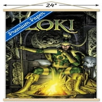 Marvel Comics - Loki - Thor: Първи гръмотевичен плакат за стена с дървена магнитна рамка, 22.375 34