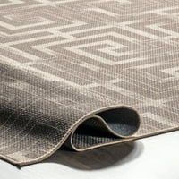 нулум Суфия геометрична лесна Юта машинно пране площ килим, 8 '10', естествен
