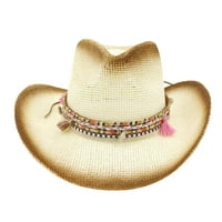 Fdelink straw cowboy hat outback western jacaru men