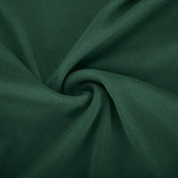 Boho рокля за жени мини екипаж на врата с дълъг ръкав отпечатани зелени
