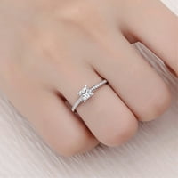 Дамски циркон диамант персонализирани принцеса годежен пръстен
